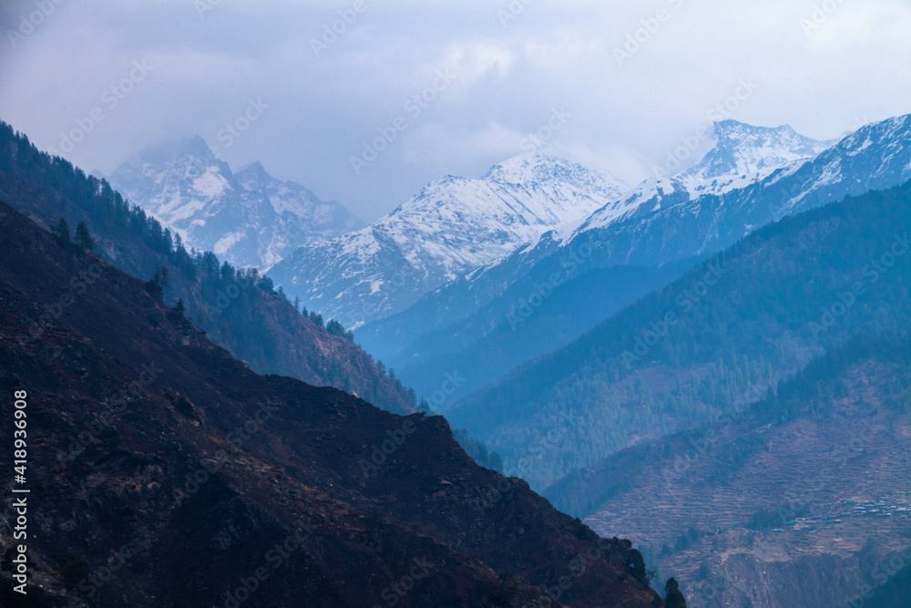 landscape in the morning of Himalayan Mountain
