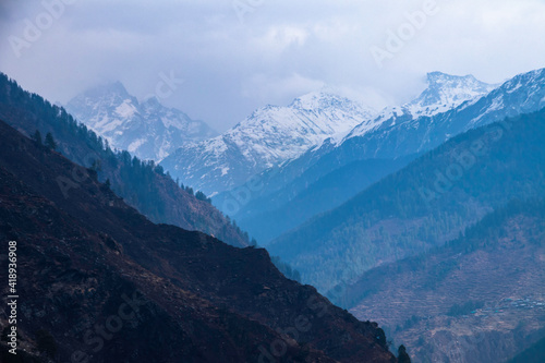 landscape in the morning of Himalayan Mountain