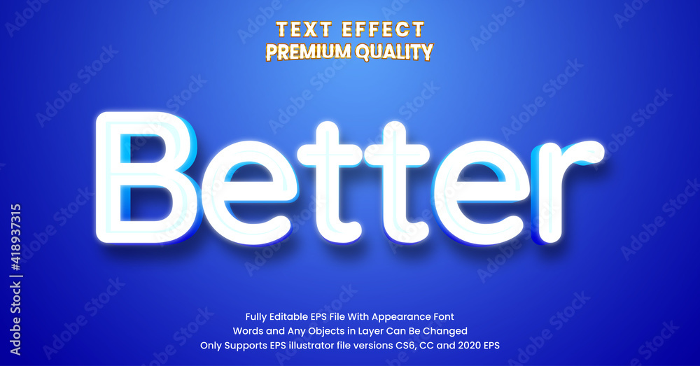 Editable text effect, better style