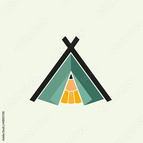 camp pencil logo