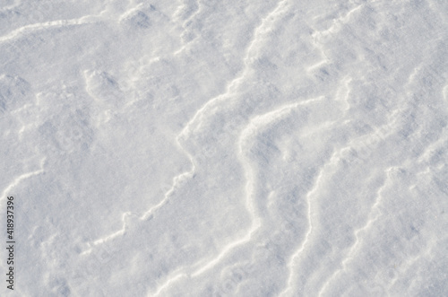 wind blown snow after a blizzard