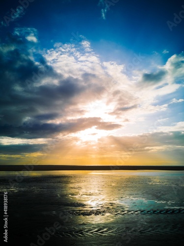 sunset over the ocean