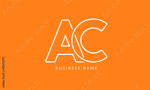 Abstract Letter Initial AC CA Vector Logo Design Template