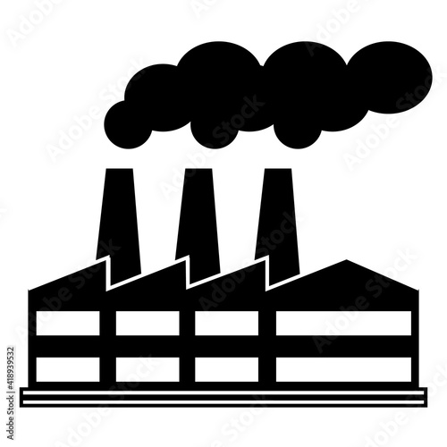 Factory pictogram. Vector icon.