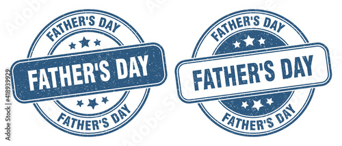 father's day stamp. father's day label. round grunge sign