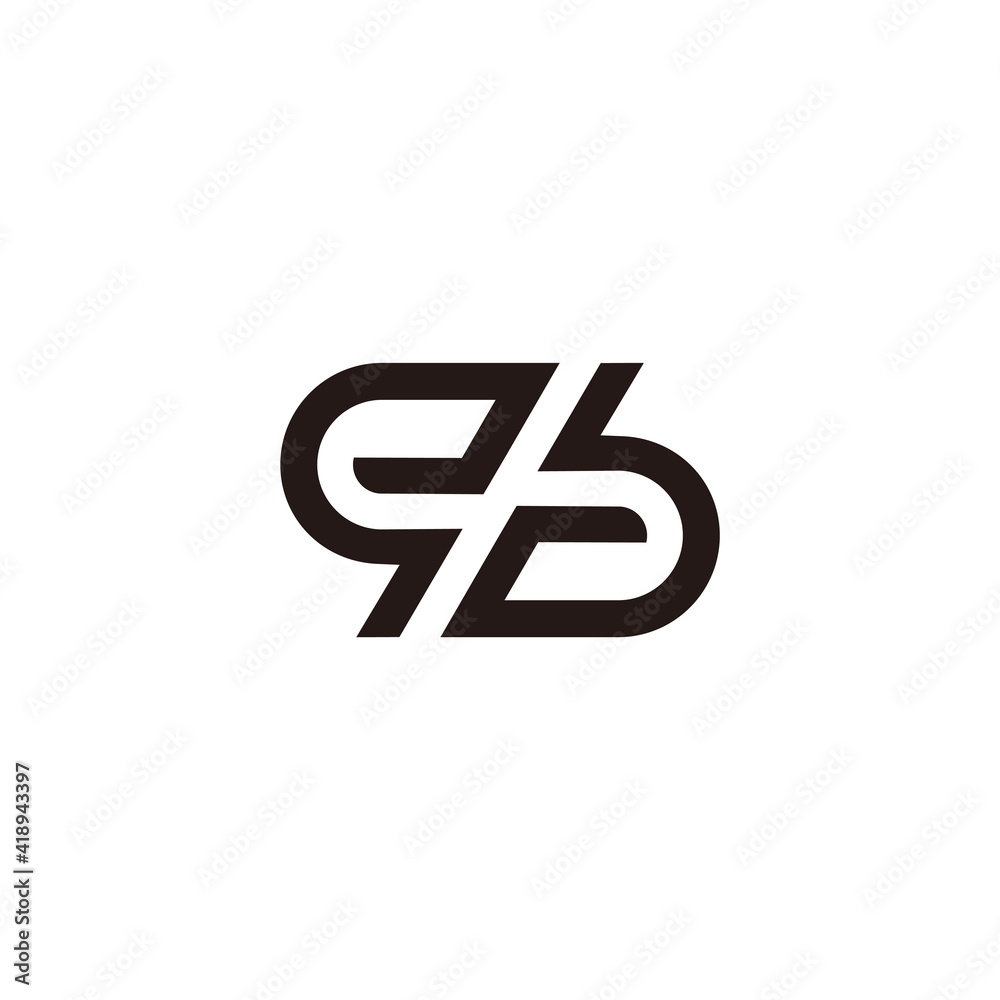 letter eb simple geometric line art logo vector letter eb simple geometric line art logo vector