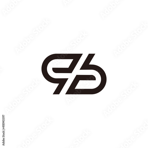 Free Download letter eb simple geometric line art logo vector - GFXLoad