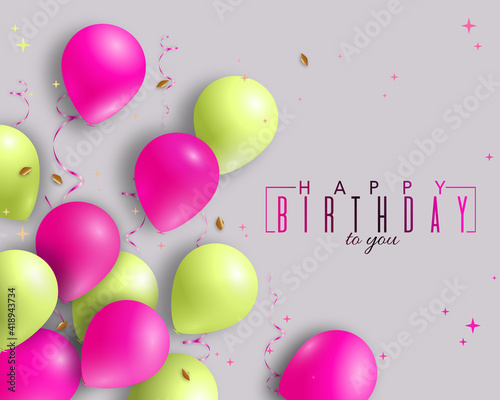 Happy Birthday holiday design for greeting cards