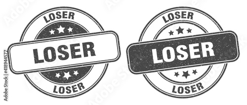 loser stamp. loser label. round grunge sign