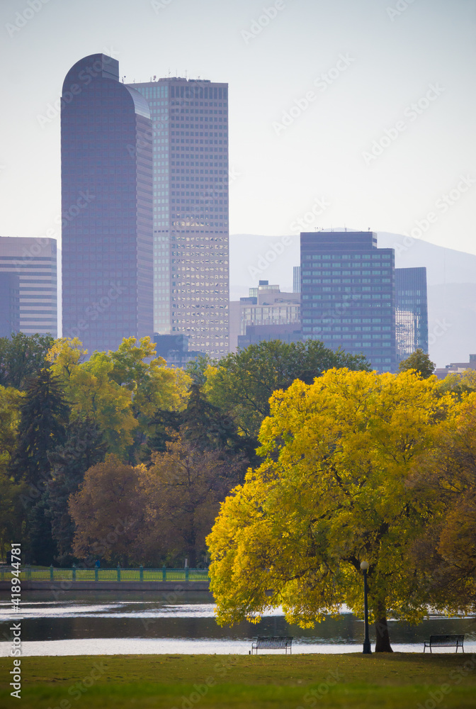 Obraz premium view showing the denver skyline