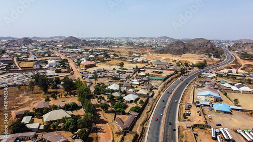 Scenic aerial view of Jos city Nigeria photo