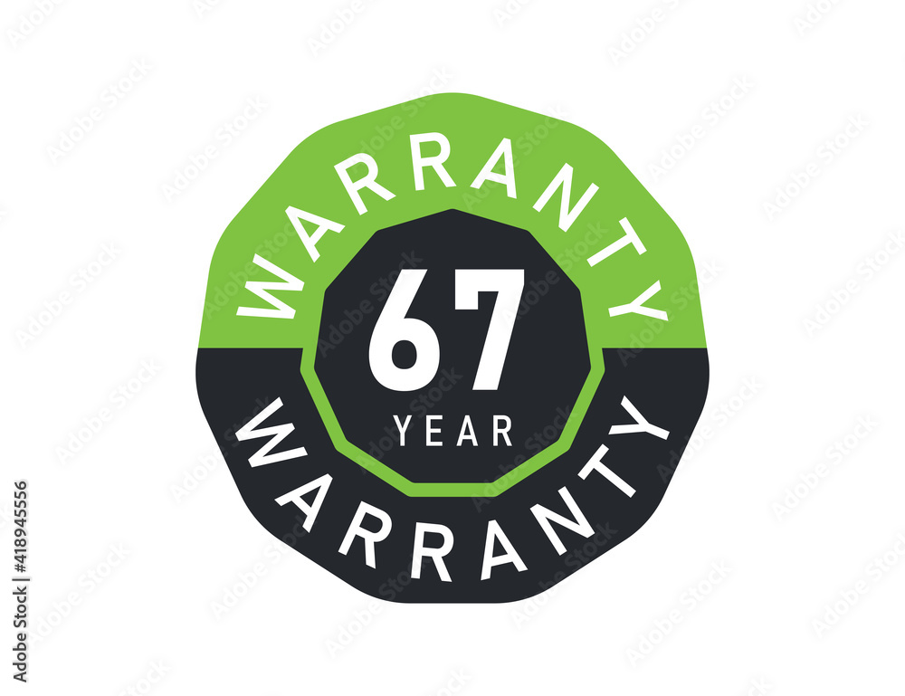 67 year warranty logo isolated on white background. 67 years warranty image 67 year warranty logo isolated on white background. 67 years warranty image