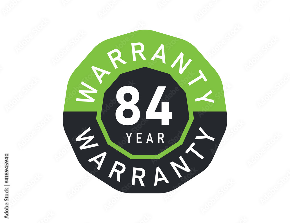 84 year warranty logo isolated on white background. 84 years warranty image 84 year warranty logo isolated on white background. 84 years warranty image