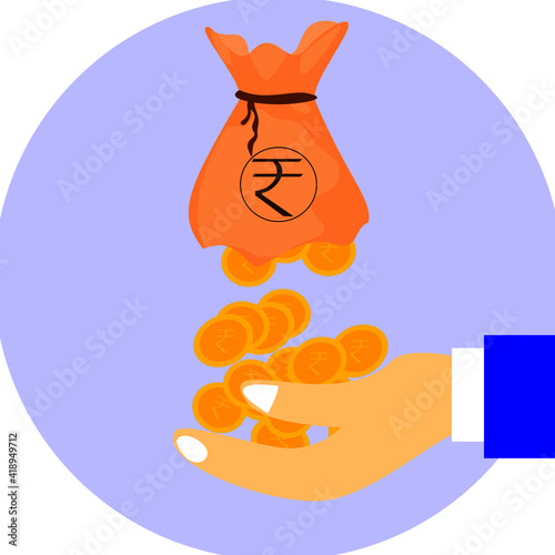 Finance concept, leakage of money or fianacial loss, tax paying, personal budget.
