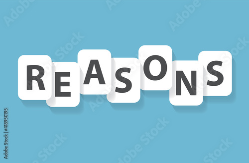 reasons word concept- vector illustration