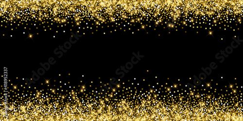 Sparkling gold luxury sparkling confetti. Scattere