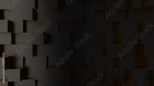 3D rendering abstract background with square box for your avertising interior