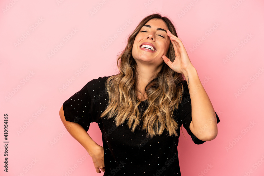 Young caucasian woman isolated joyful laughing a lot. Happiness concept. Young caucasian woman isolated joyful laughing a lot. Happiness concept.