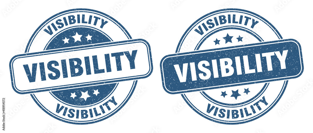 Obraz premium visibility stamp. visibility label. round grunge sign