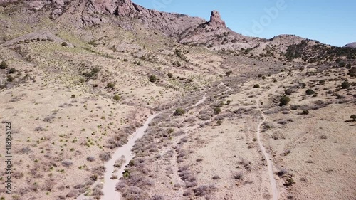 Hiking trail in the Organ Mountains in New Mexico photo