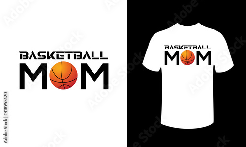 t shirt design basketball mom.
