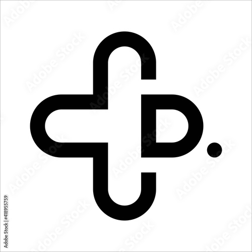 Plus symbol medical logo designs. Minimalist and modern look of plus sign logo design. 