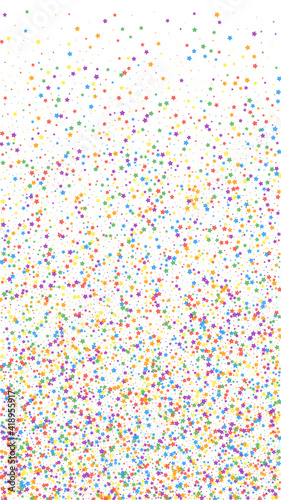 Festive authentic confetti. Celebration stars. Chi