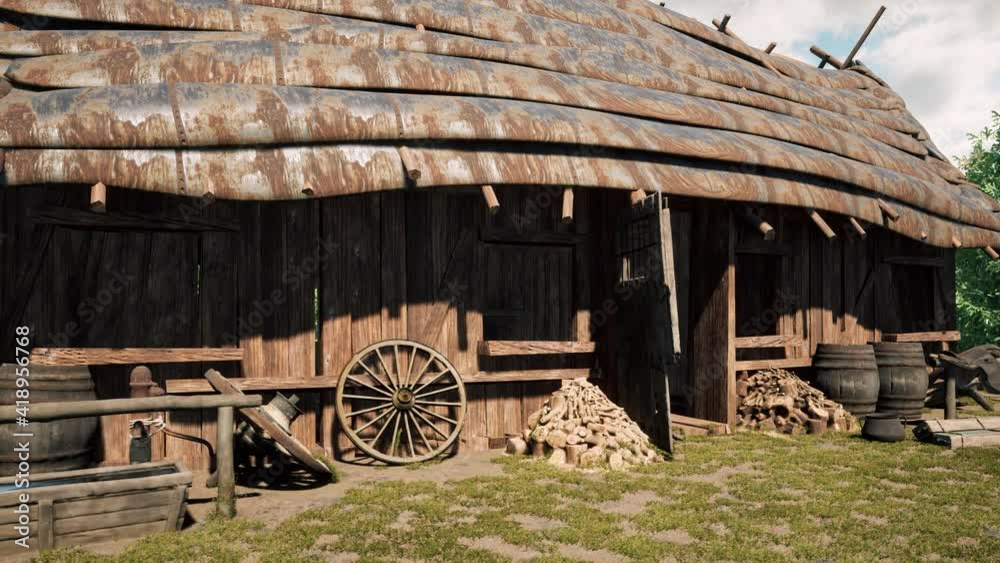 A cowboy's old timber ranch house left abandoned and empty in the wild ...