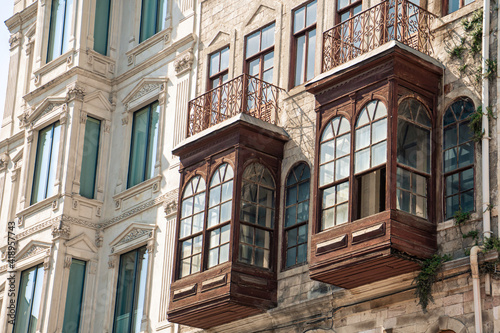 The architecture of the old buildings of istanbul. Walk through the old Istanbul