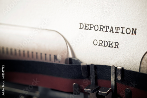 Canvas-taulu Deportation order concept