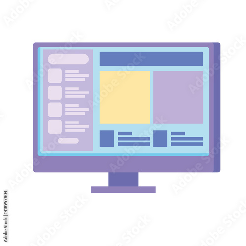 desktop computer display technology icon