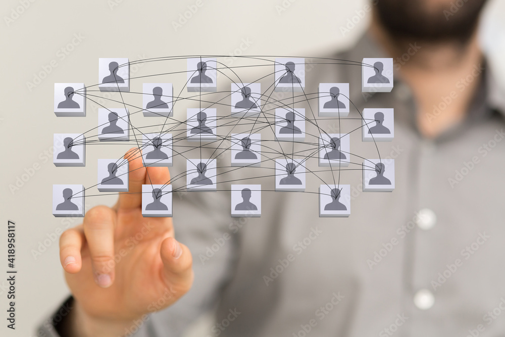 organization chart team concept networking group organization chart team concept networking group