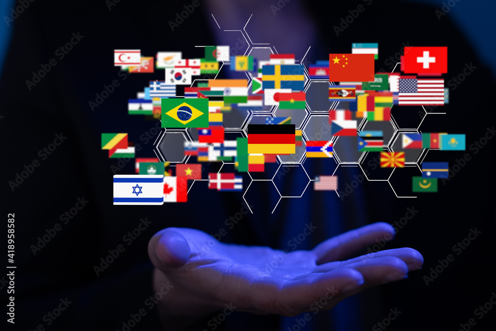 International world flag 3d digital International world flag 3d digital