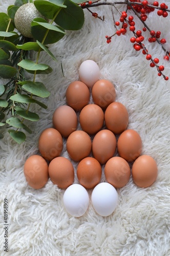 Christmas tree eggs