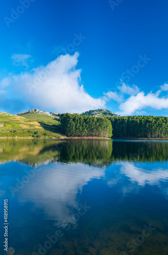 El Juncal reservoir - Embalse de El Juncal  R  o  Chirlia  Guriezo  MOC Monta  a Oriental Costera  NATURA 2000  Cantabria  Spain  Europe