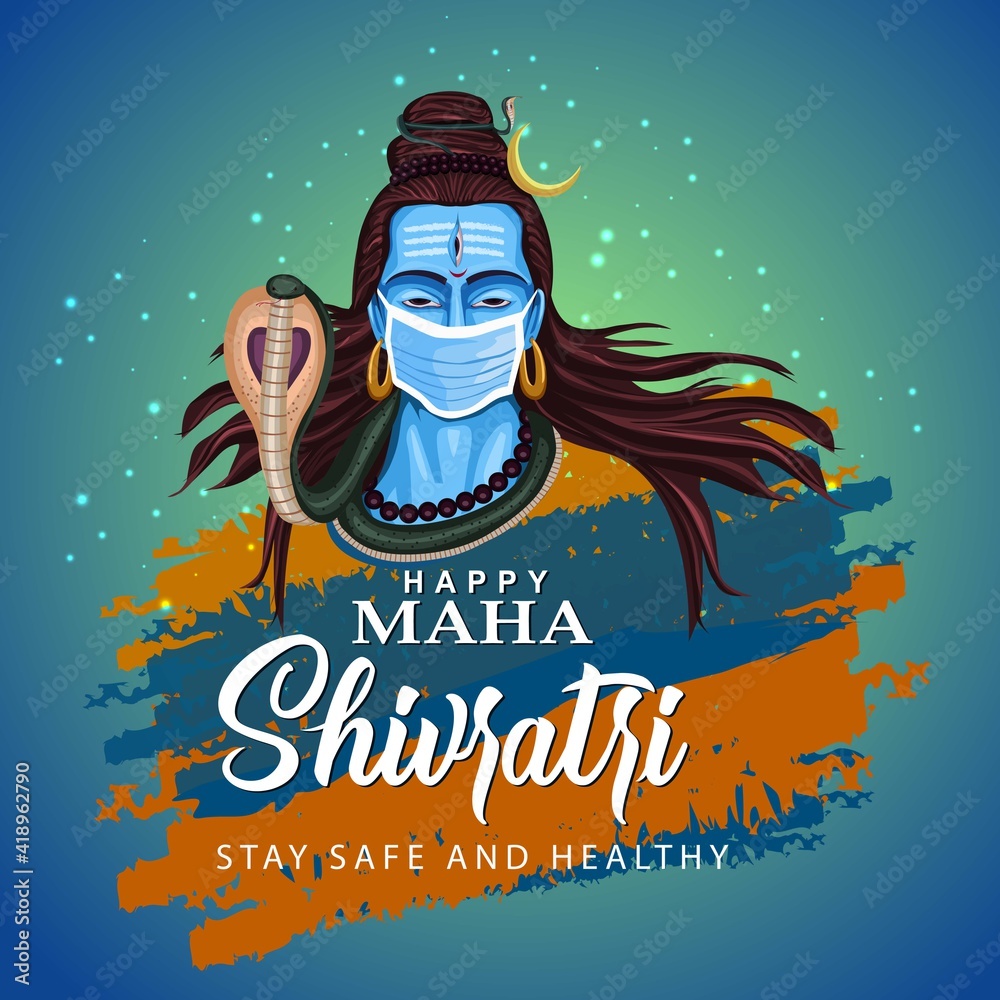 happy maha Shivratri with mahadev, a Hindu festival celebrated of ...