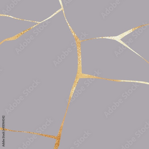 Kintsugi. Gold repair. Gold texture. Kintsugi texture for digital design.