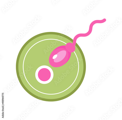Artificial insemination, conception in vitro. Medical icon vector for infographics, web site.