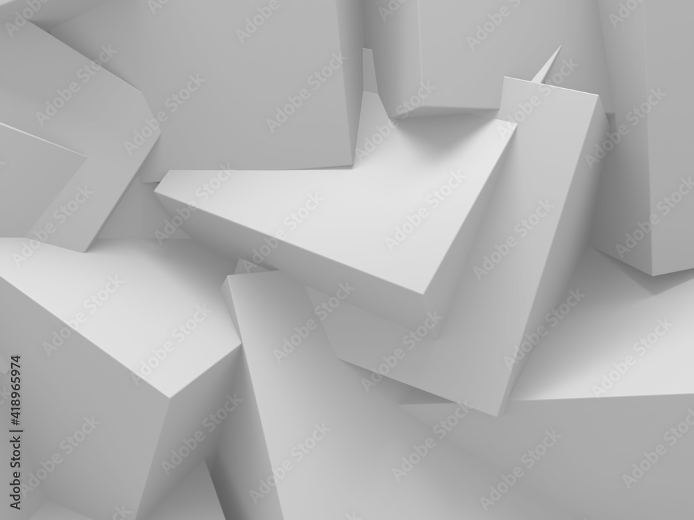 White cubes structure. Abstract futuristic background. White cubes structure. Abstract futuristic background.