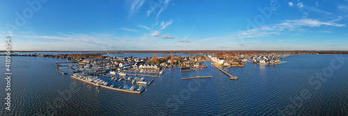 Panoramic aerial from the Loosdrechtse Plassen in the Netherlands photo