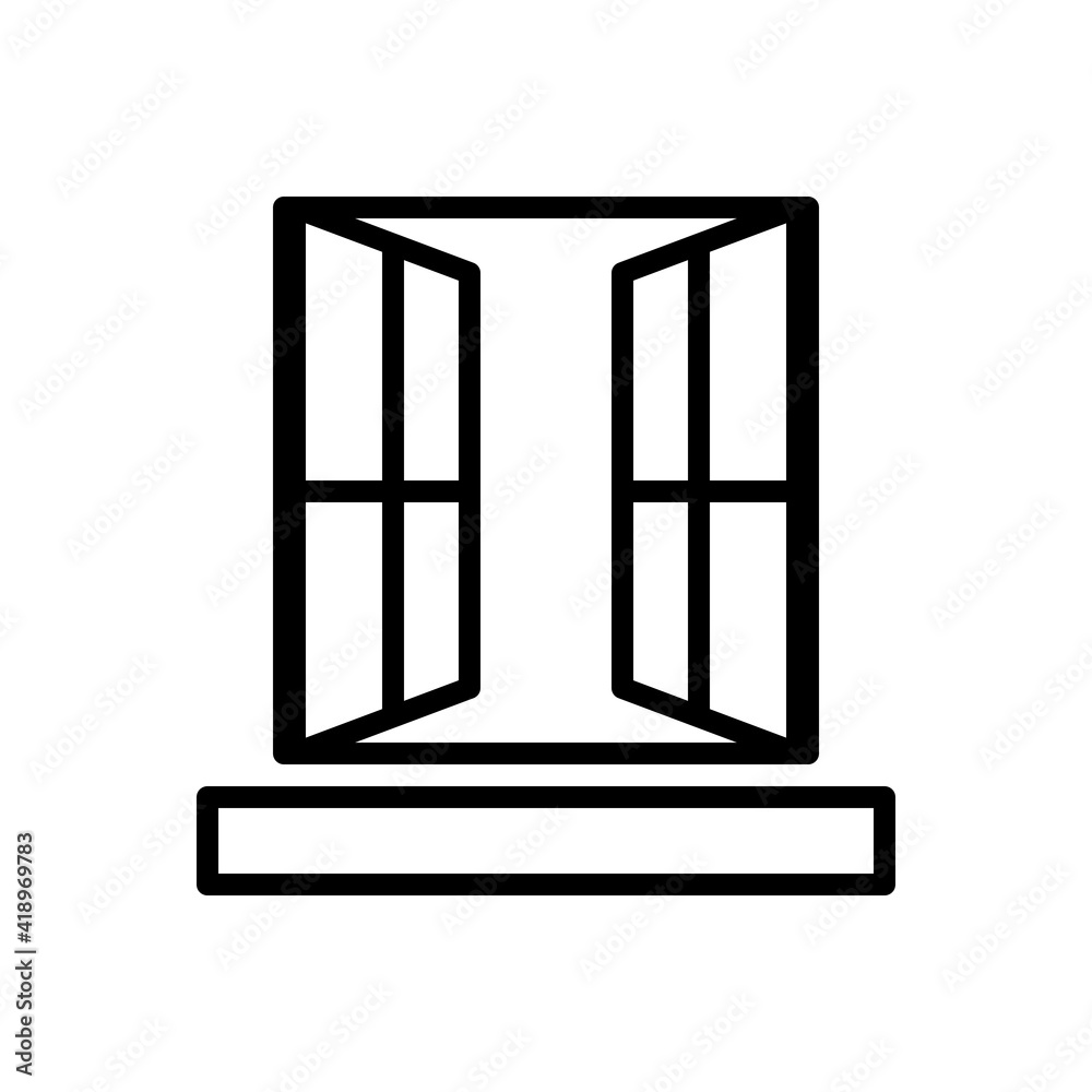Window outline icons. Vector illustration. Editable stroke. Isolated icon suitable for web, infographics, interface and apps. Window outline icons. Vector illustration. Editable stroke. Isolated icon suitable for web, infographics, interface and apps.
