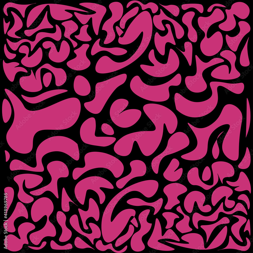 abstract black and pink illustration