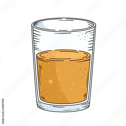 fresh juice drink drawn style