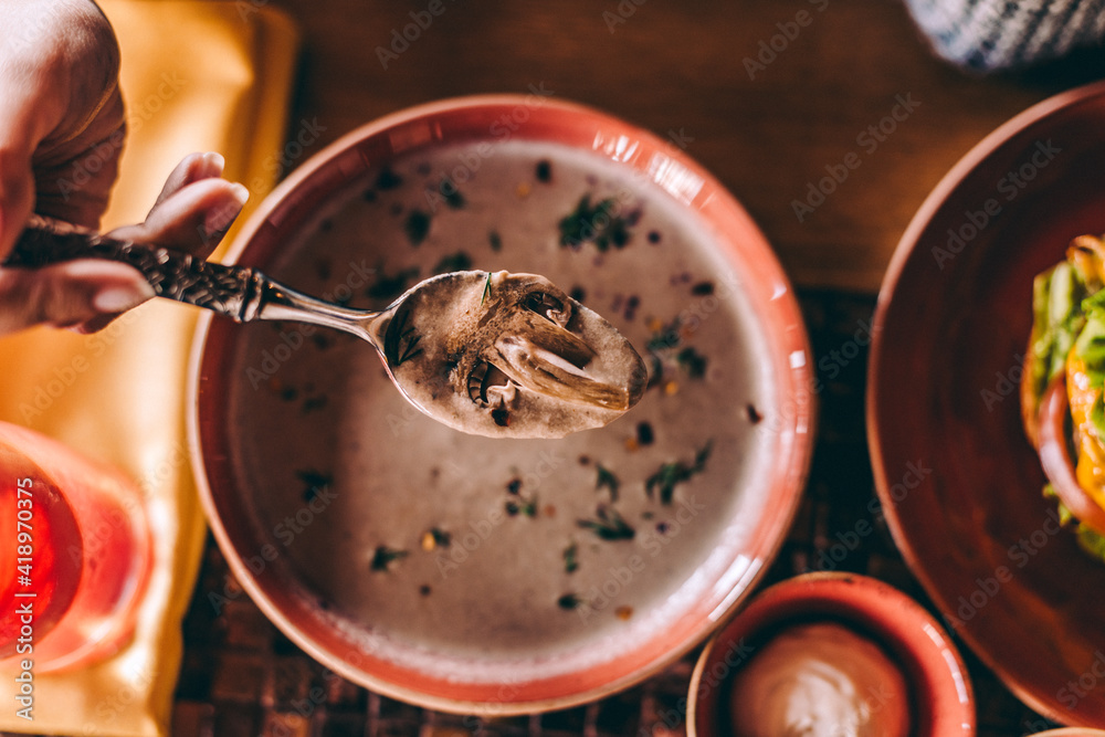 Fototapeta premium mushroom soup
