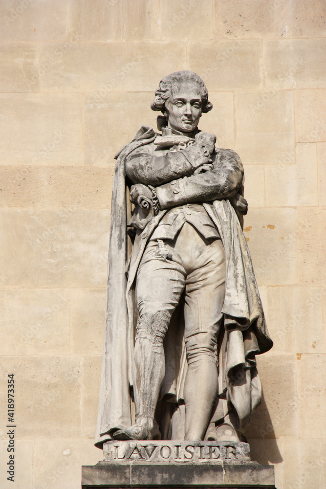 Statue de Lavoisier à Paris, France