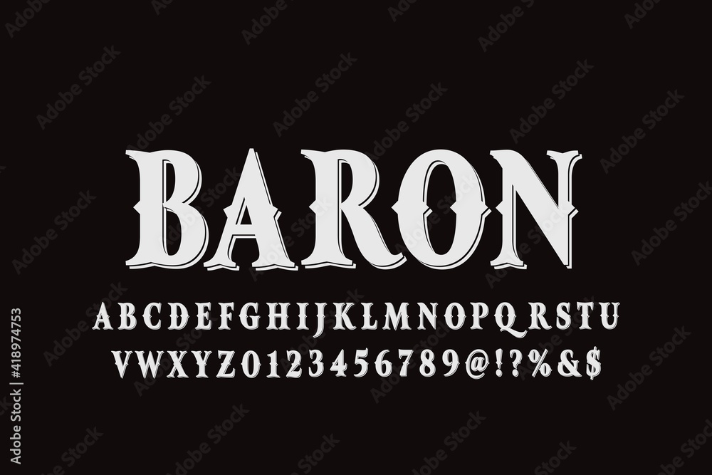 classic lettering, black style background, alphabet font