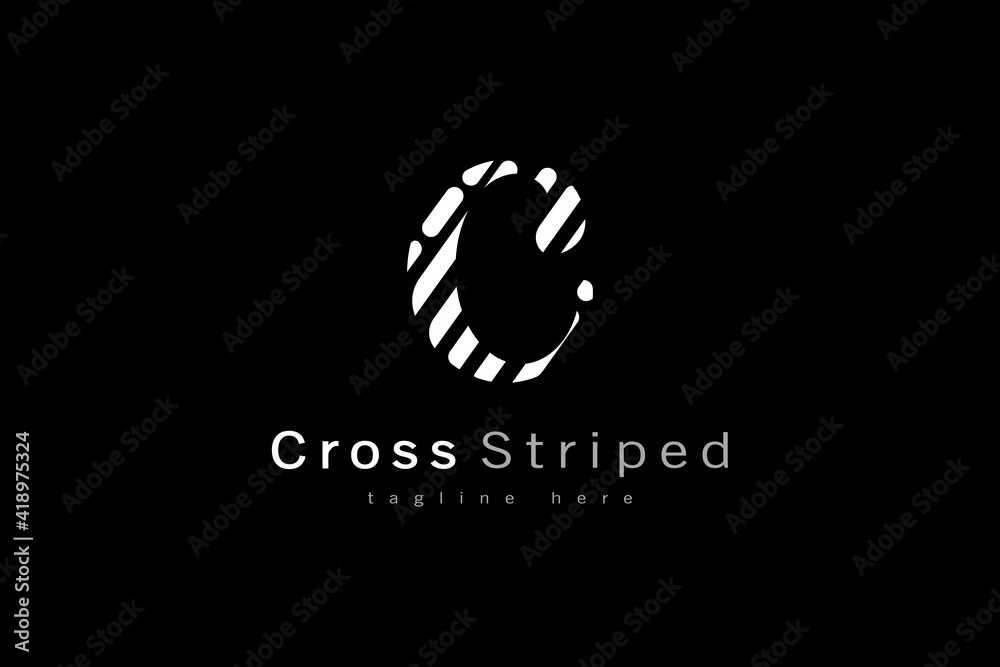 Abstract Initial Letter C Striped Logo. Black Geometric Line isolated on White Background. Usable for Business and Branding Logos. Flat Vector Logo Design Template Element Abstract Initial Letter C Striped Logo. Black Geometric Line isolated on White Background. Usable for Business and Branding Logos. Flat Vector Logo Design Template Element