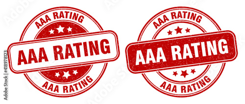 aaa rating stamp. aaa rating label. round grunge sign