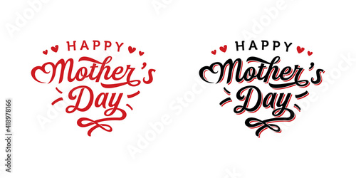 Happy mother's day greetings logo design inspiration