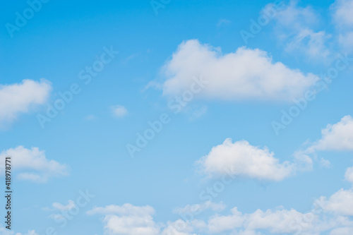 White clouds are soft and fluffy floating on blue sky for backgrounds concept, Selective focus.